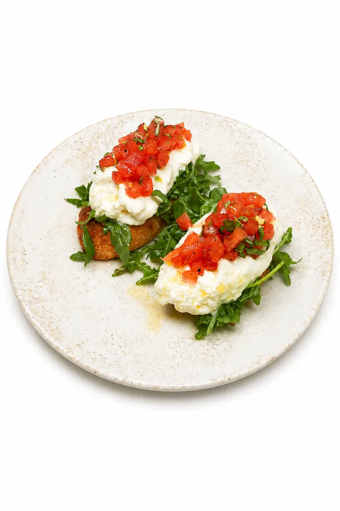 Bruschetta with stracciatella