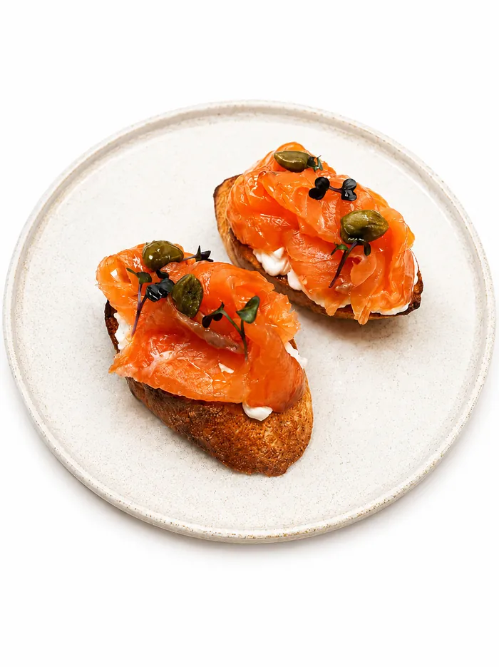 Bruschetta with salmon